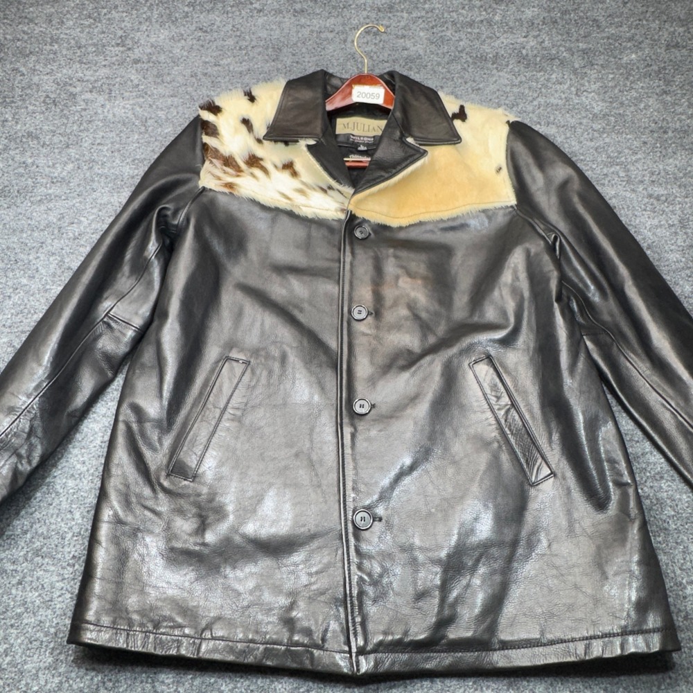 Vintage Wilsons Leather Jacket Mens Large Cowhide Yoke Western Ranch Cowboy